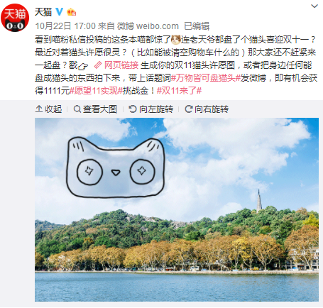 天貓雙11#萬物皆可盤貓頭#挑戰(zhàn)賽，網(wǎng)友腦洞好秀?。? src =