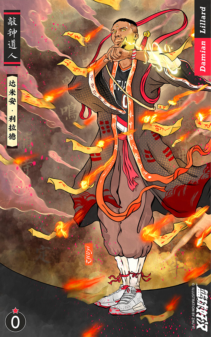 我设计了一套古风球星卡致敬童年水浒英雄卡