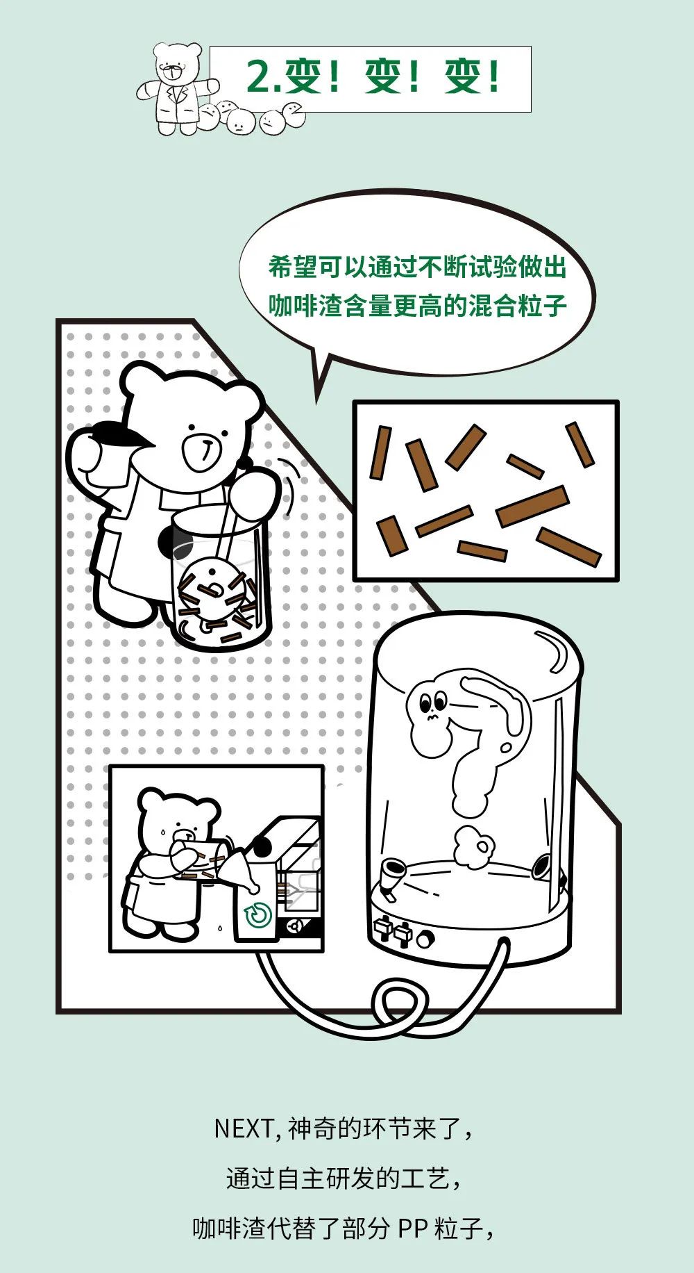 星巴克推出熊店长环保系列给咖啡渣第二次生命