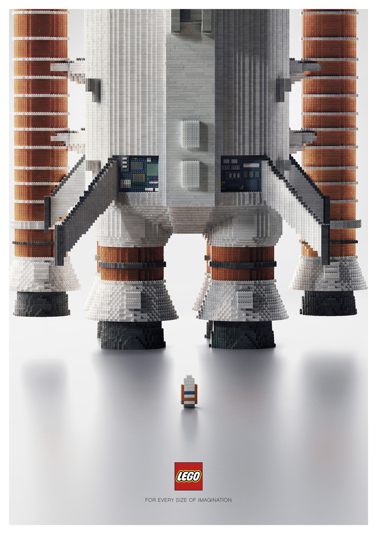 乐高创意海报想象力无关大小都弥足珍贵