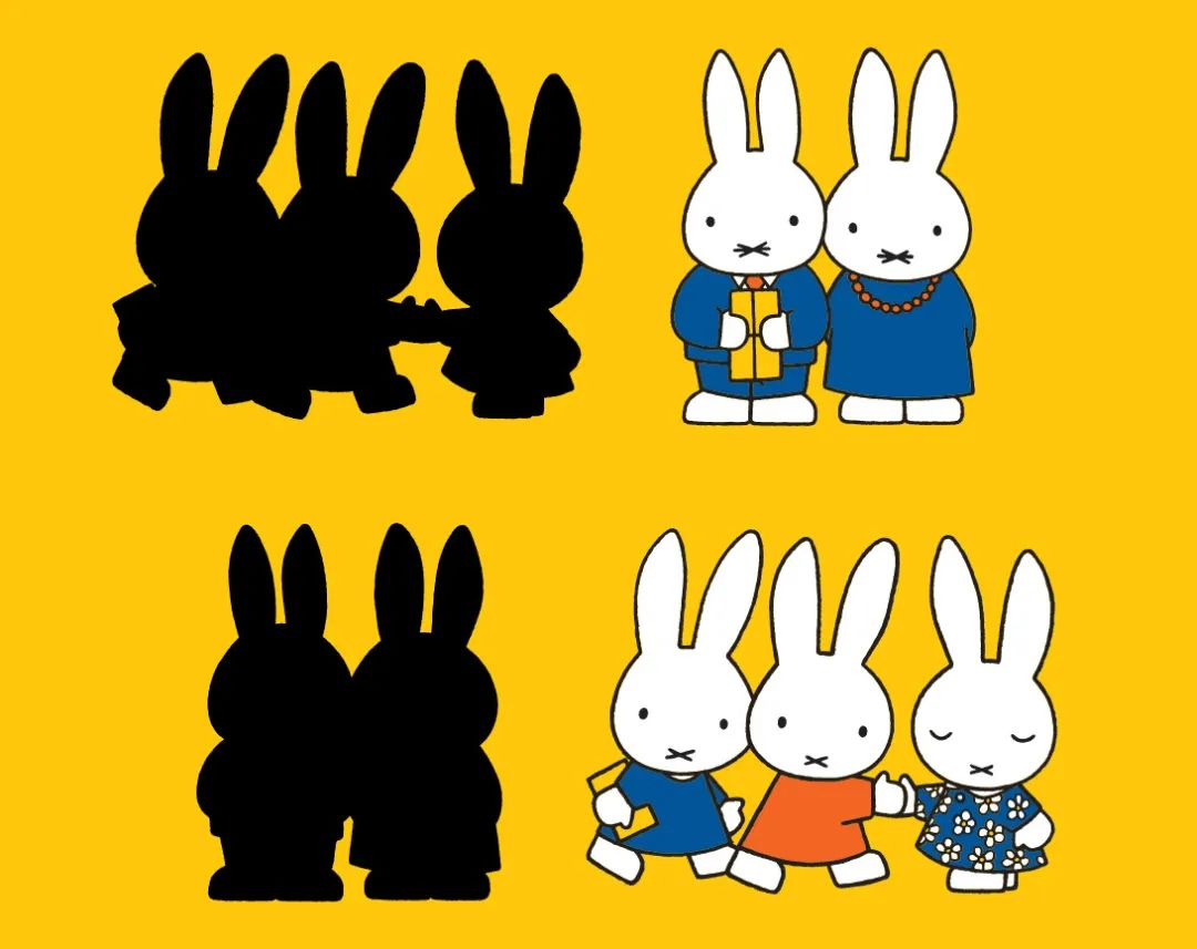 红黄蓝兔子图片卡通图片