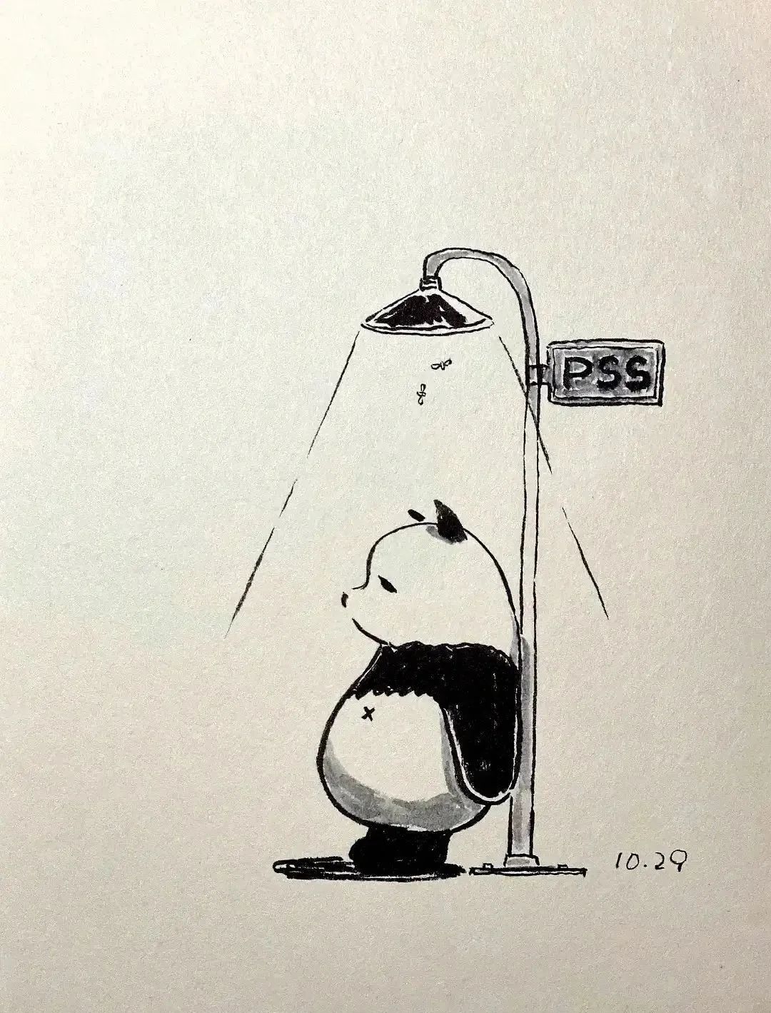 副业演戏的潘粤明主业画熊猫有多好看