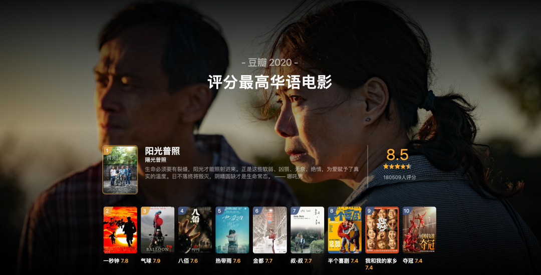 豆瓣2020年度电影榜单，一年的好电影全在这里！ 数英