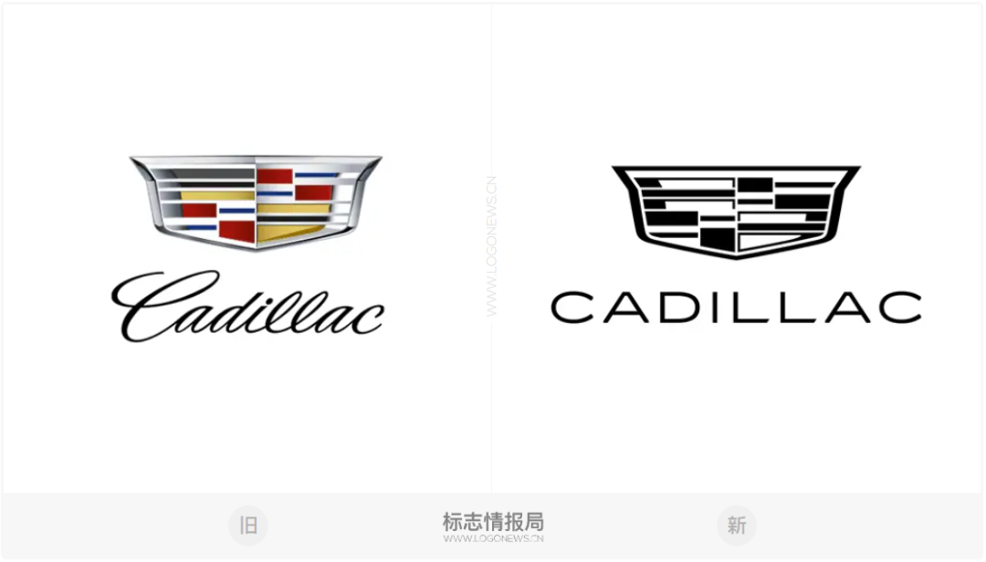 凯迪拉克也换logo了单色图标简洁轻便