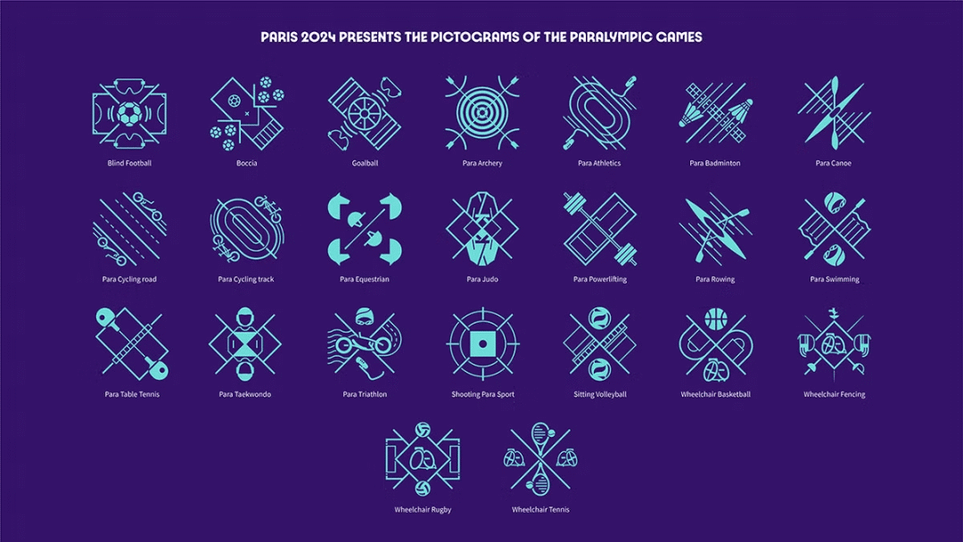 2024巴黎奥运会公布62个运动图标及视觉标识（超全盘点）