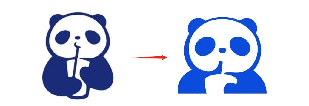 茶百道熊猫logo商标图片
