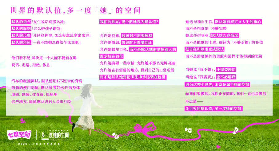 项目频道 - 七度空间妇女节：让世界的默认值，多一度她的空间